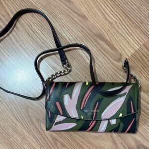 Kate Spade Green and Pink Patterned Crossbody Bag
